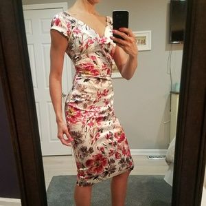 Maggy London Floral Fitted Dress